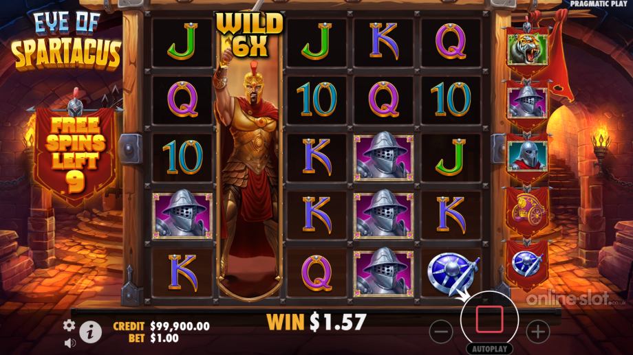 eye of spartacus slot free spins