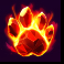 flaming jaguar paw scatter symbol