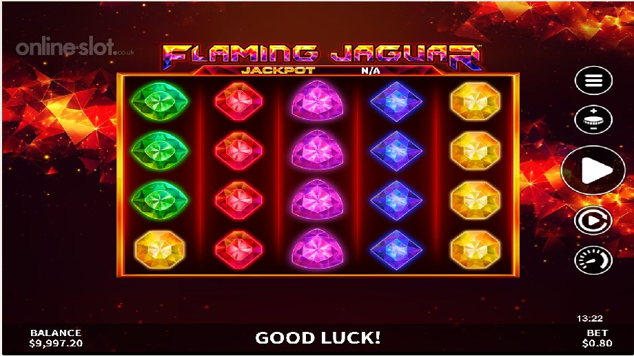 flaming jaguar slot base game