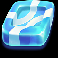 king of sweets blue and white candy symbol