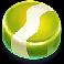 king of sweets green and white candy symbol