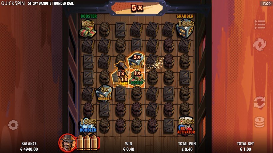 sticky bandits thunder rail slot train heist