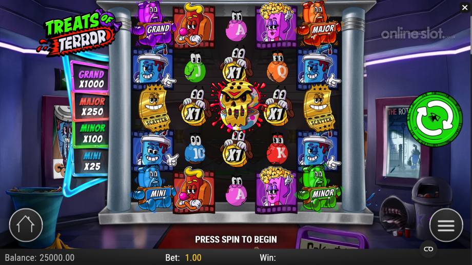 treats of terror slot base game
