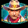 wild west gold blazing bounty blue gunslinger symbol