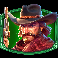 wild west gold blazing bounty green gunslinger symbol