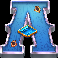 wild west gold blazing bounty letter a symbol