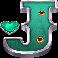 wild west gold blazing bounty letter j symbol