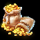 wild west gold blazing bounty sacks of gold symbol