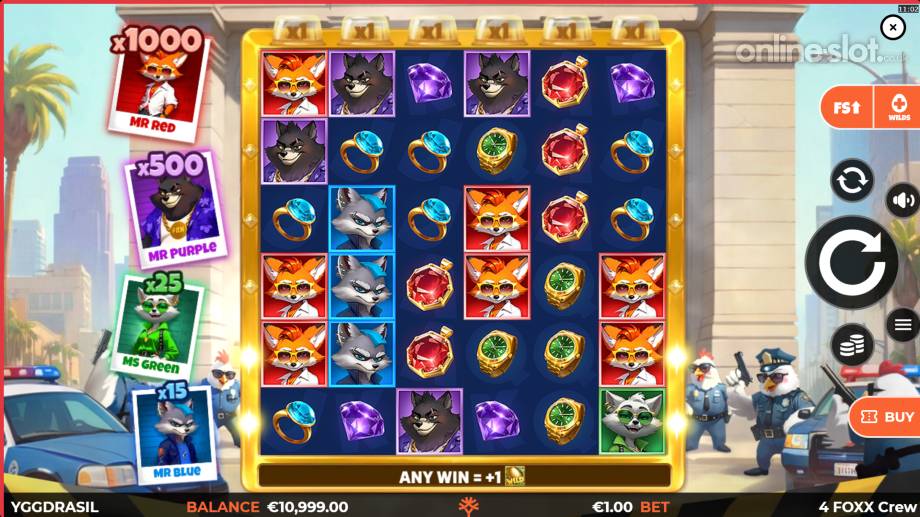 4 foxx crew wildenergy multimax slot base game