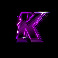 8k ultra gold ultimate letter k symbol