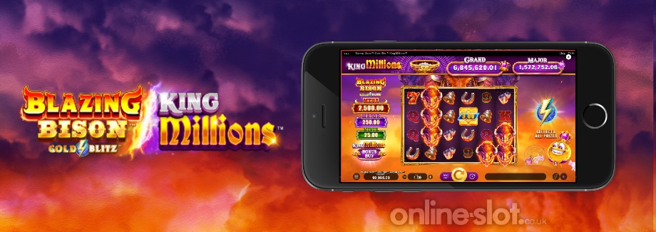 blazing bison gold blitz king millions mobile slot