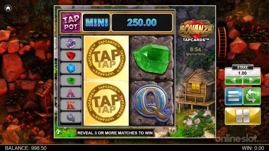 bonanza tapcards slot base game