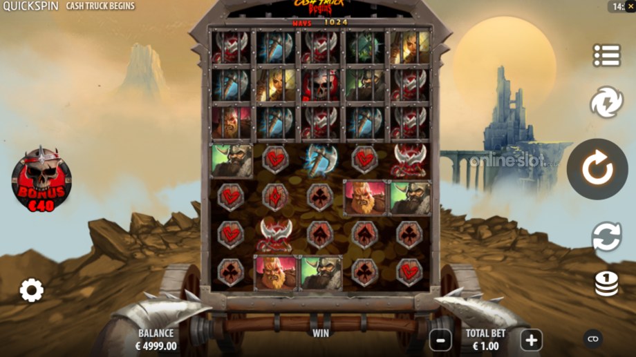 cash truck begins slot base game