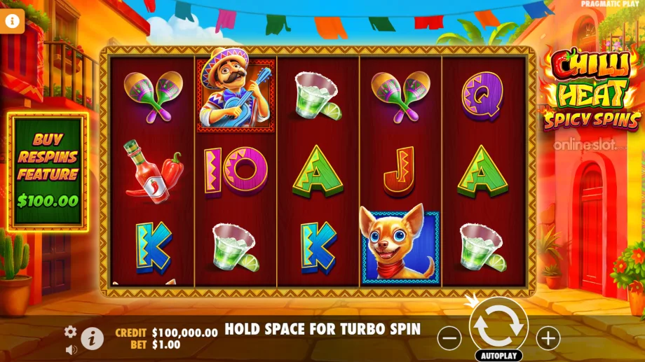 chilli heat spicy spins slot base game