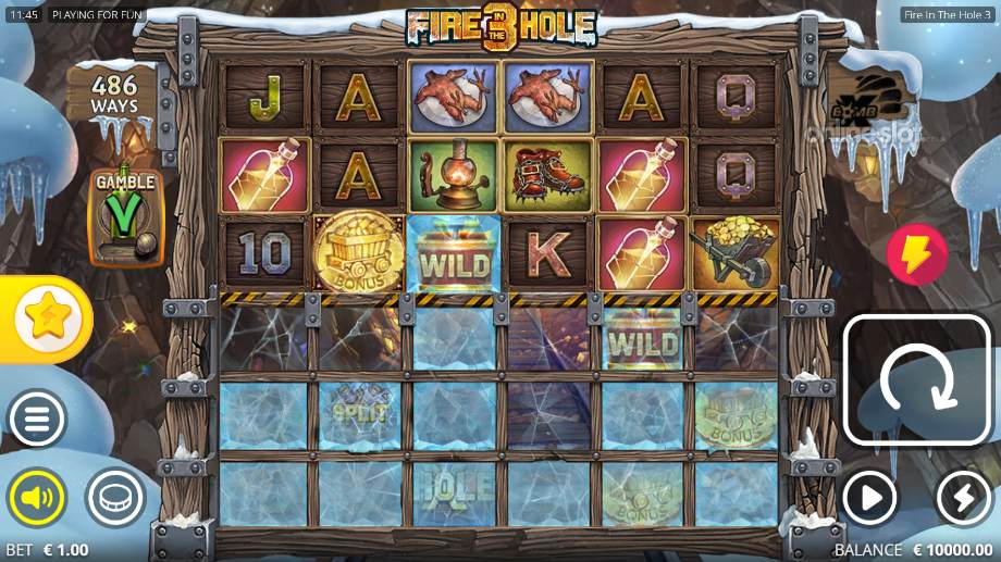 fire in the hole 3 slot base game