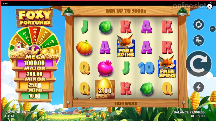 foxy fortunes slot base game