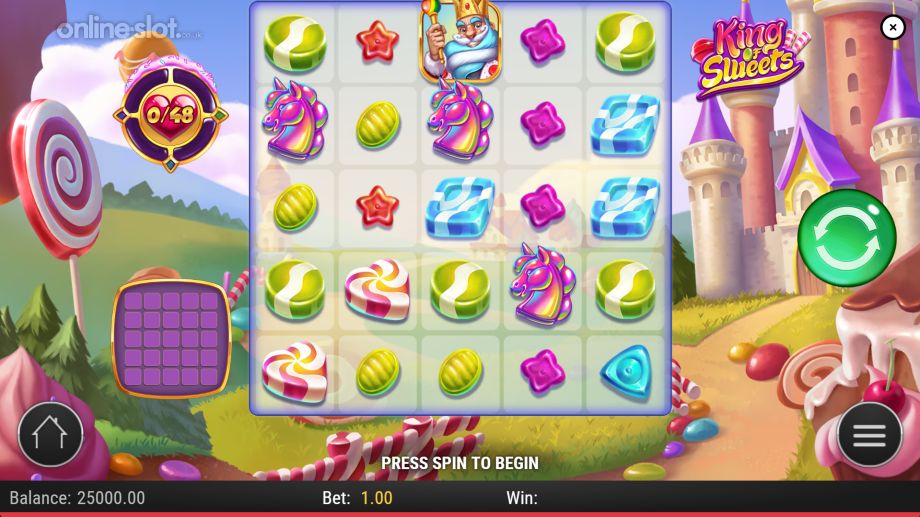 king of sweets slot base game
