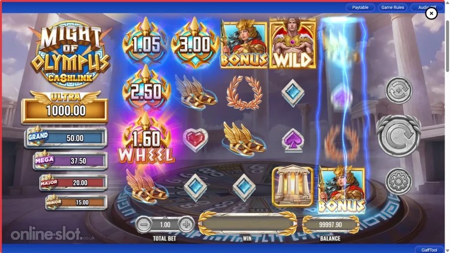 might of olympus slot base game