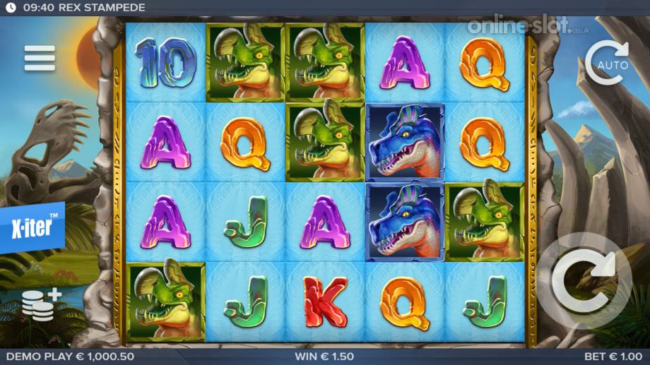 rex stampede slot base game