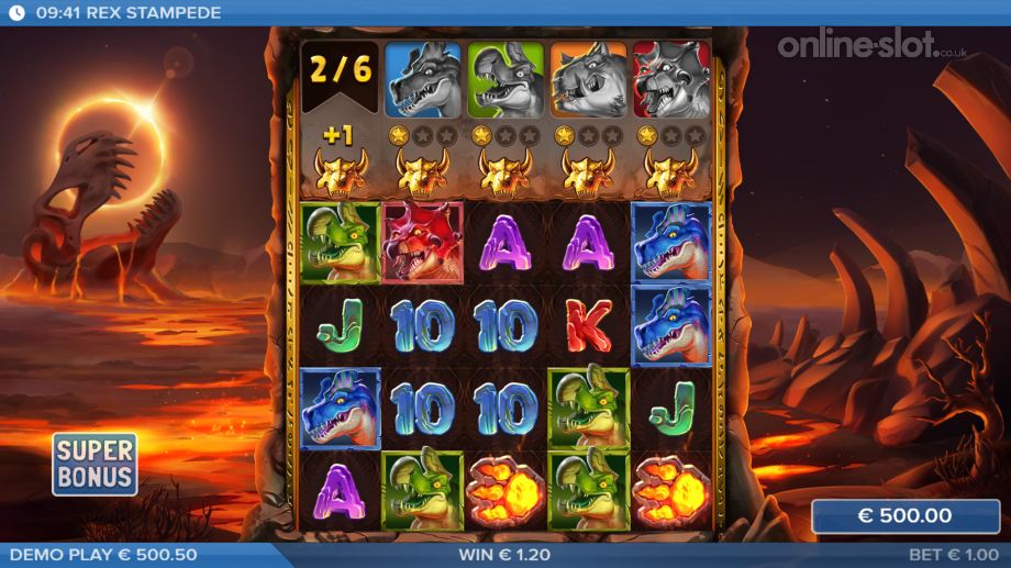 rex stampede slot free spins