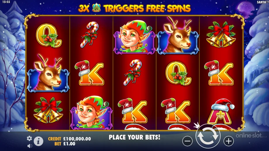 santa slot base game
