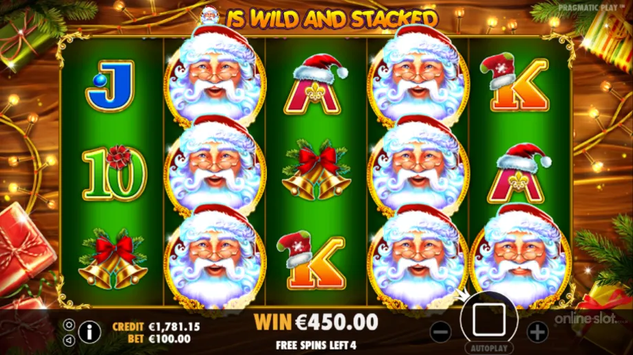 santa slot free spins