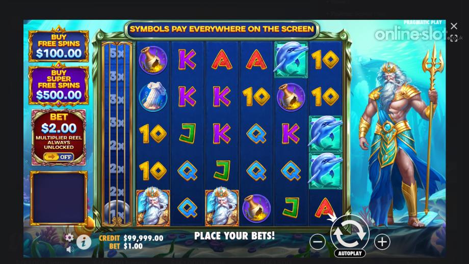 waves of poseidon slot base game