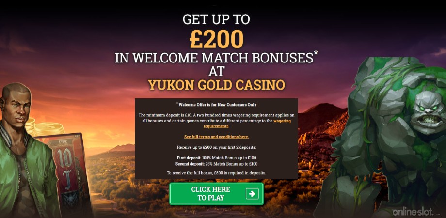 yukon gold casino welcome offer