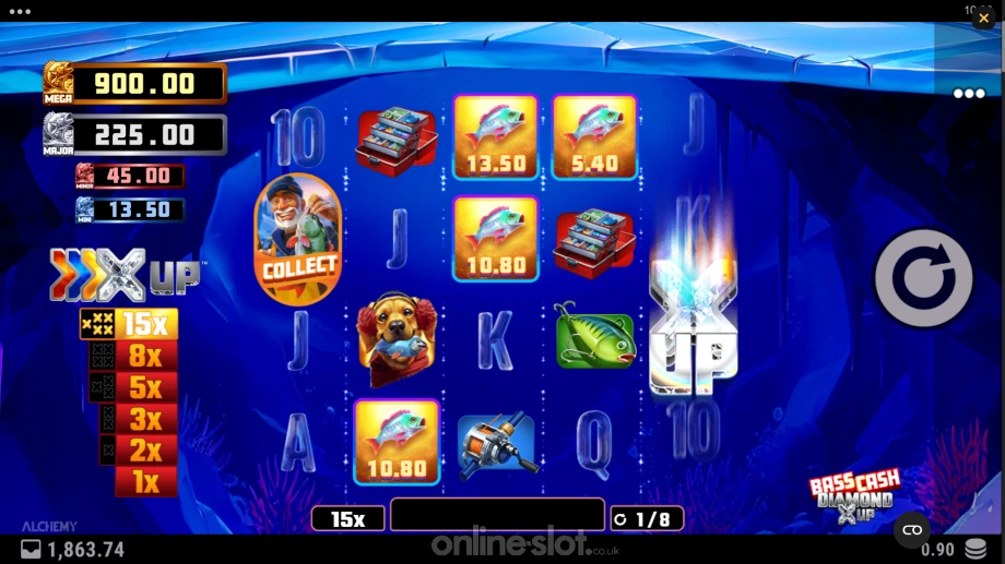 bass cash diamond x up slot free spins