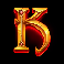 fire blaze orange wizard letter k symbol