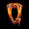 fire blaze orange wizard letter q symbol