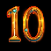 fire blaze orange wizard number ten symbol