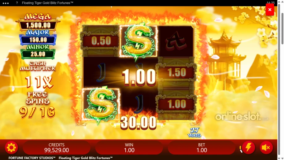floating tiger gold blitz fortunes slot free spins