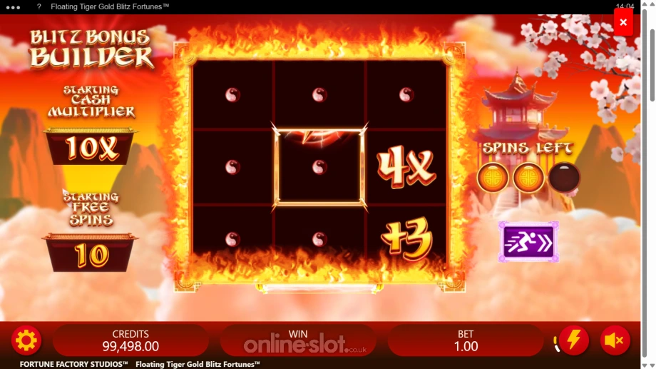 floating tiger gold blitz fortunes slot random cash multiplier