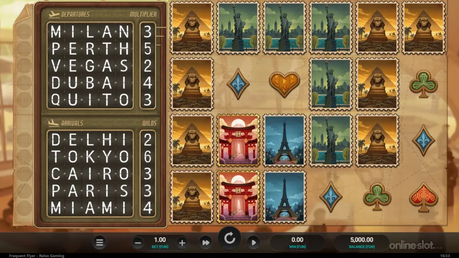 frequent flyer slot base game