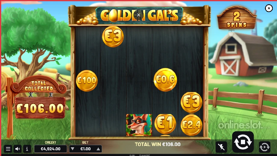 golden gals slot cash respins
