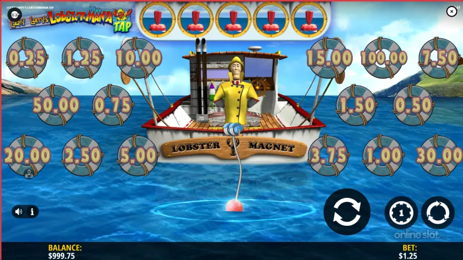 lucky larrys lobstermania tap slot base game