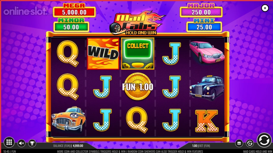 mad cabs hold and win slot base game