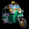 mad cabs hold and win tuk tuk symbol