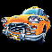mad cabs hold and win yellow taxi symbol