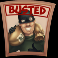 reel heist robber with wanted posters symbol