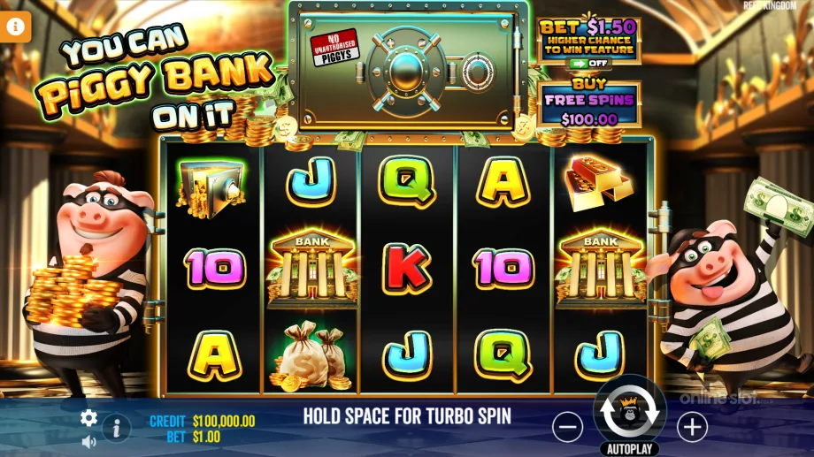 you can piggy bank on it slot base game