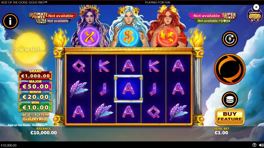 age of the gods gold trio slot base game