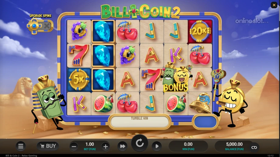 bill and coin 2 mummy mischief slot base game