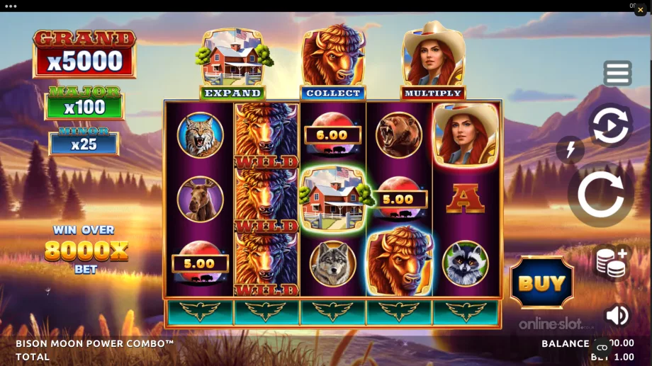 bison moon power combo slot base game