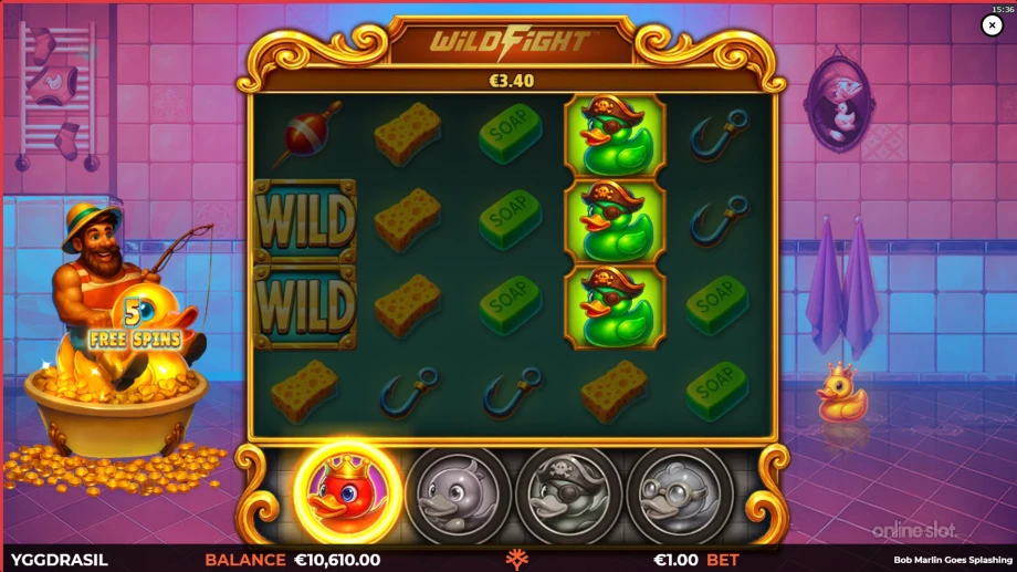 bob marlin goes wild fight rushing wilds slot free spins