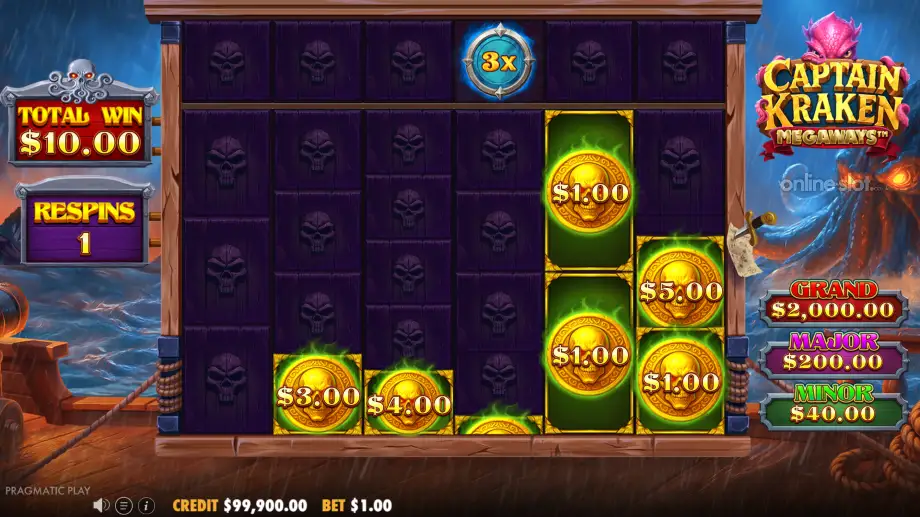 captain kraken megaways slot free spins