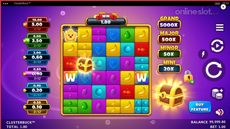 clusterbuck slot base game