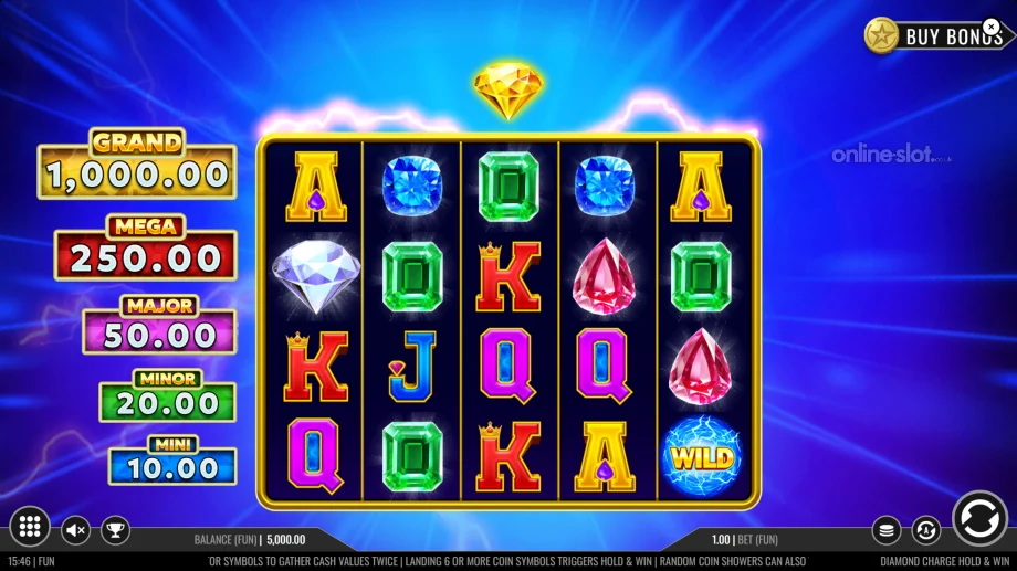 diamond charge hold and win slot base game