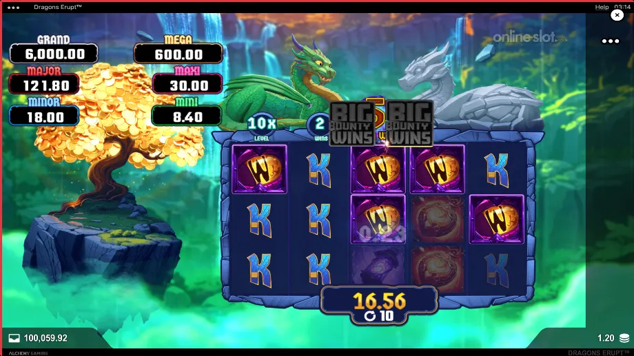 dragons erupt slot free spins